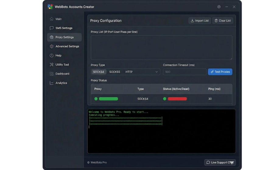 Screenshot of Telegram Account Creator